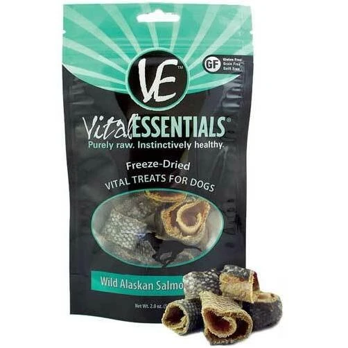 Vital Essentials Freeze-dried Wild Alaskan Salmon Rings Dog Treats 2 Ounce Bag