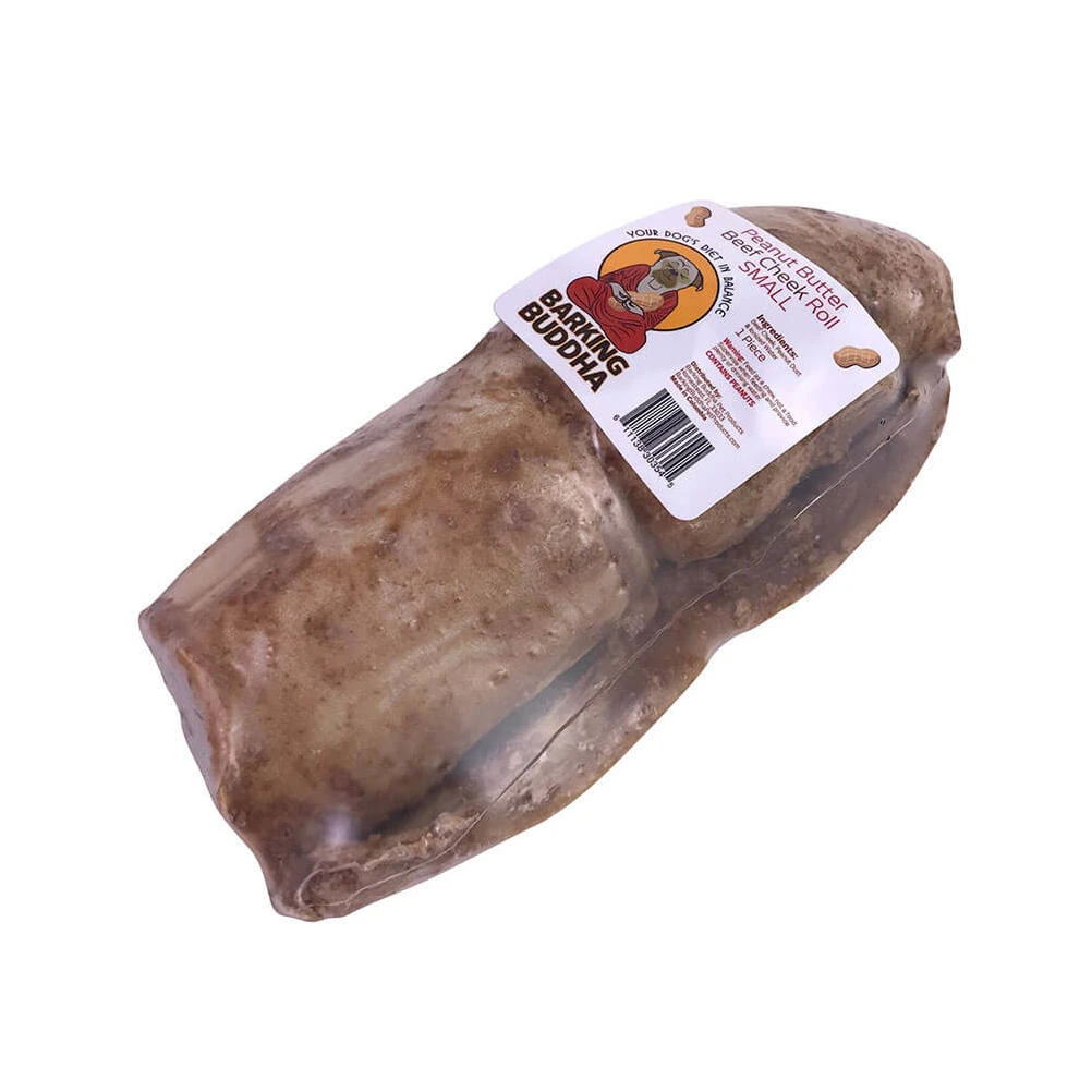 Peanut Butter Beef Cheek Roll Small - Healthy Dog Chew Treat