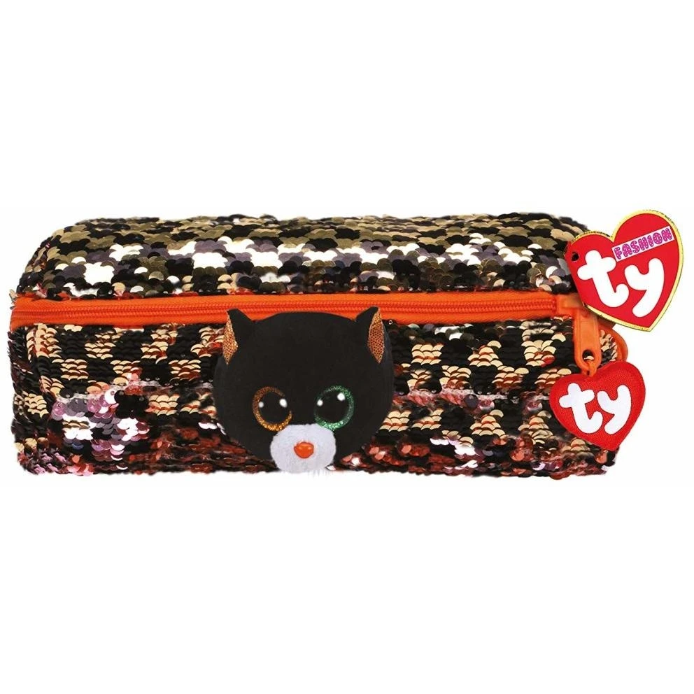 Ty Fashion Flippy Sequin Pencil Bag - Shadow The Cat, 8 Inch