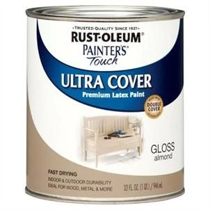 Painter's Touch Ultra Cover Latex Paint, Almond Gloss, Qt.