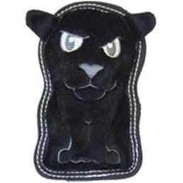 Kyjen Tough Seamz Panther Dog Toy With Invincible Squeaker, Black, Small