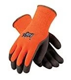 PIP WA1403A Tek Seamless Knit Latex Grip Work Glove Large, Orange & Brown