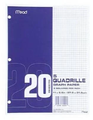 Graph Paper, White, 20-Ct.