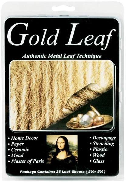 25 Gold Metal Leaf Sheets – 5.5" x 5.5" (Bulk Pack) – Premium Gilding Material