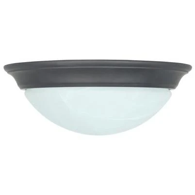 LED Ceiling Light Fixture, Flush Mount, Round, Oil-Rubbed Bronze, 21-Watt, 13-In.