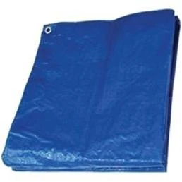 Light Duty Blue Polyethylene Tarpaulin, 16' X 20' With Grommets