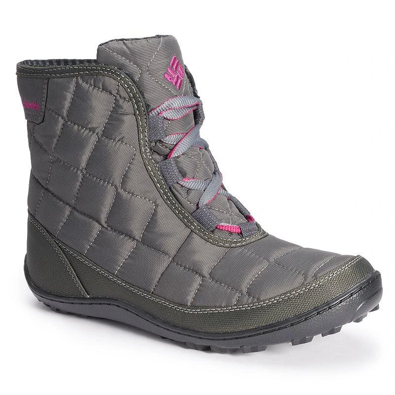 Columbia Crystal Shorty Lace Thermal Coil Women's Waterproof Winter Boots, Size: 7, Dark Grey