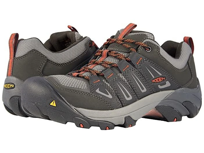 Keen Mens Boulder Low Steel Toe Lace Up Hiking, Trail Shoes