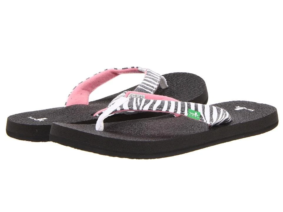 Sanuk Kids - Yoga Wildlife (Little Kid/Big Kid) (Zebra) Girls Shoes