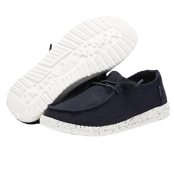 Womens Hey Dude Wendy Linen Loafers - Black