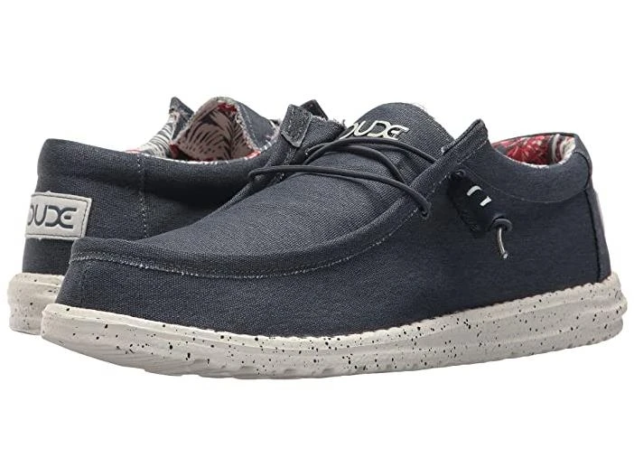 Mens Hey Dude Wally Stretch Casual Shoe - Blue