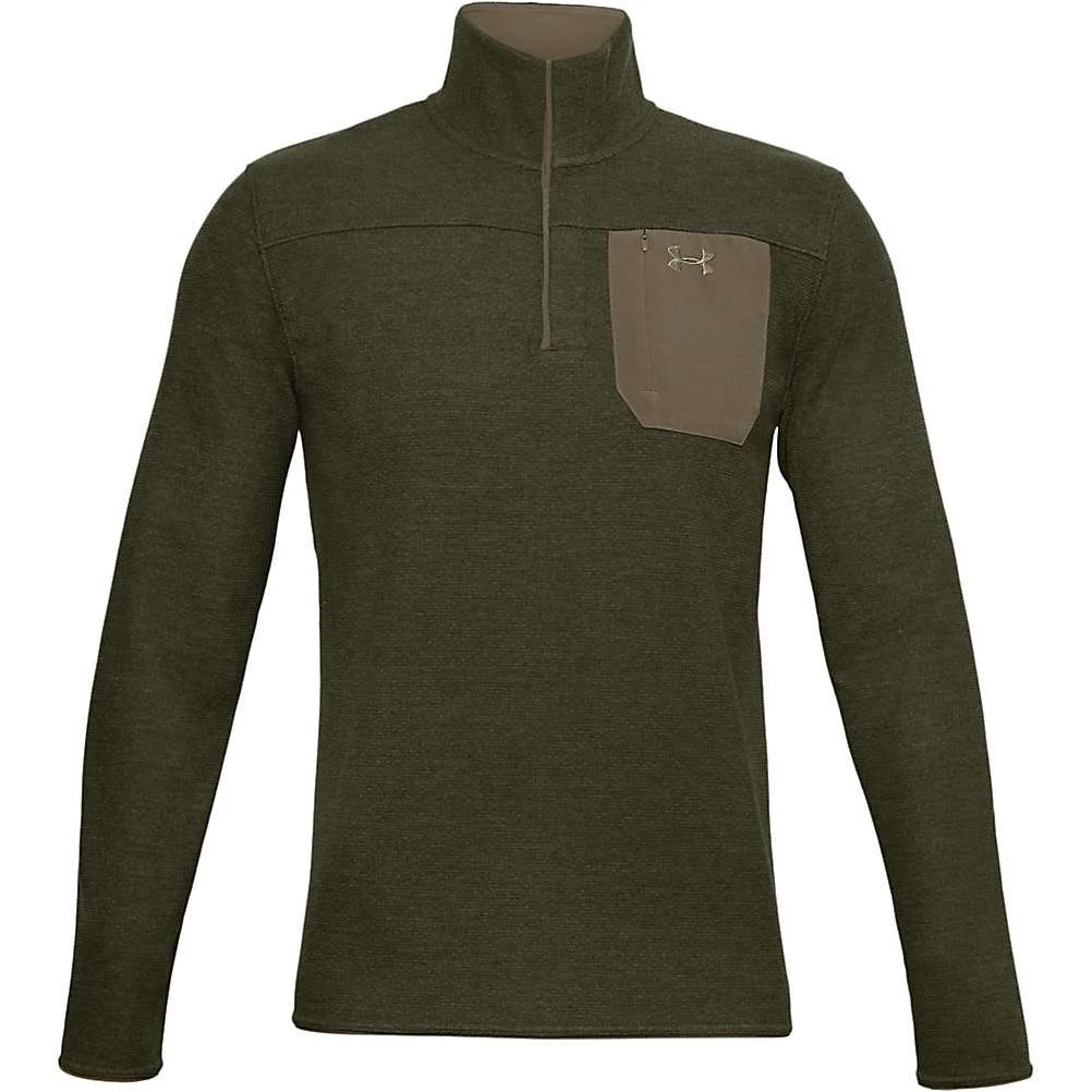 Under Armour Men's UA Specialist Grid Henley - Medium - Marine OD Green / Bayou / Bayou