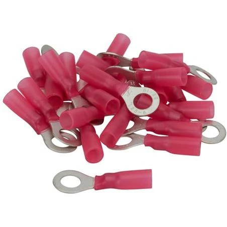 Pico 2213G 1/4 Ring Terminal Kit, Red 22-16 AWG, 25 Pc