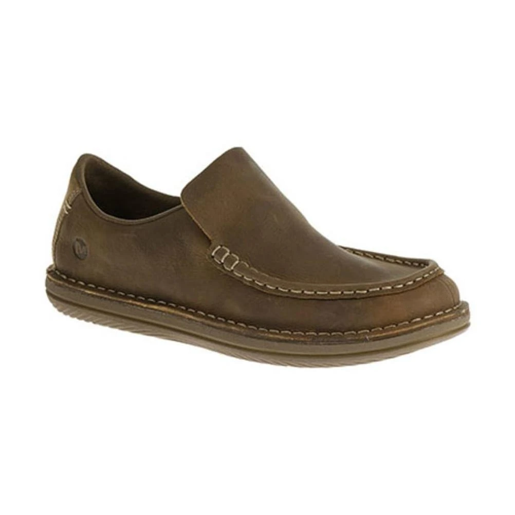 Merrell - Bask Moc (Moss) Men's Slip on  Shoes