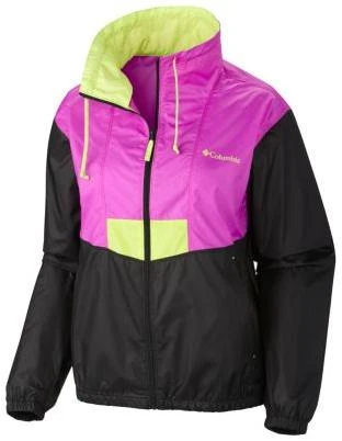 Columbia - Flashback Windbreaker (Foxglove Matte/Black/Tippet) Women's Coat