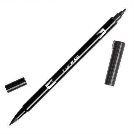 Non‑Toxic Dual‑Tip Water‑Based Black Brush Pen – Smooth Ink for Art & Design