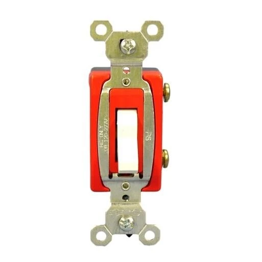 20a Single Pole Toggle Light Switch - White And Ivory Options