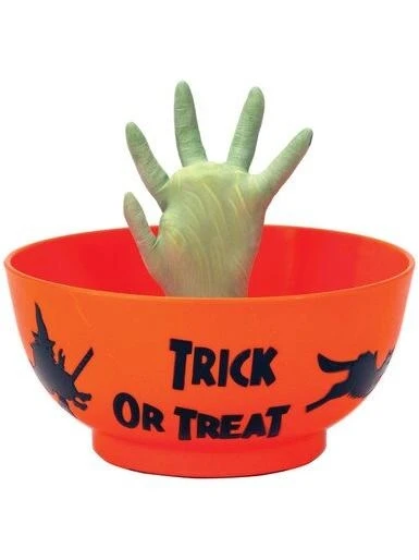 Animated Witch Hand Candy Bowl Halloween Decoration With Motion Sensor