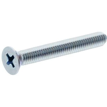 ZINC FLAT HEAD PHILLIPS MACHINE SCREW (#6-32 X 2 ) - 8 PC