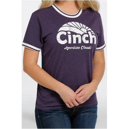 Cinch American Classic Ladie s Tshirt- Purple MSK7890002PUR