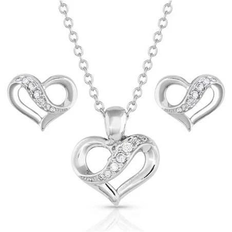 MONTANA SILVERSMITHS RIBBON AROUND MY HEART - ACCESSORIES JEWELRY SET - JS5245