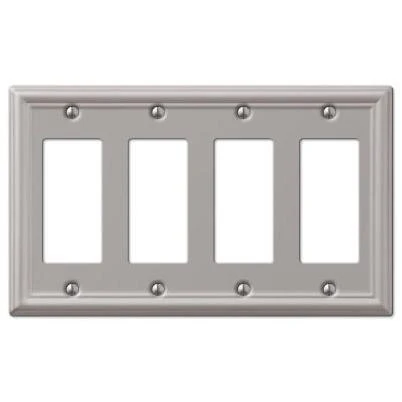 Chelsea 4 Decora Wall Plate - Brushed Nickel