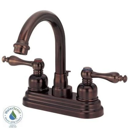 Sheridan Oil-rubbed Bronze 2-handle 4-in Centerset Bathroom Sink Faucet D301255rb