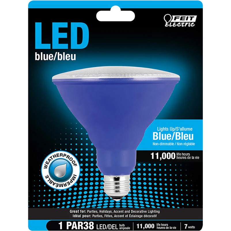 Feit PAR38 E26 (Medium) LED Bulb Blue 40 Watt Equivalence 1 pk