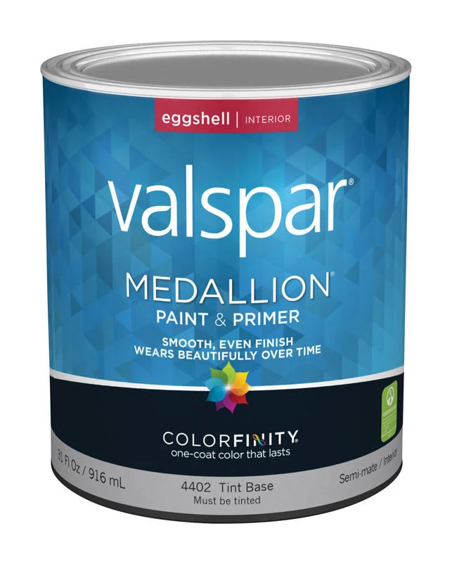 Valspar Medallion Eggshell Paint and Primer Tint Base Interior 1 qt