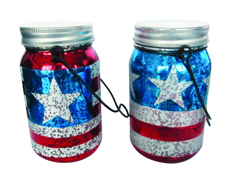 Infinity 5.71 in. 31 Glass U.S.A. Lantern Multicolored