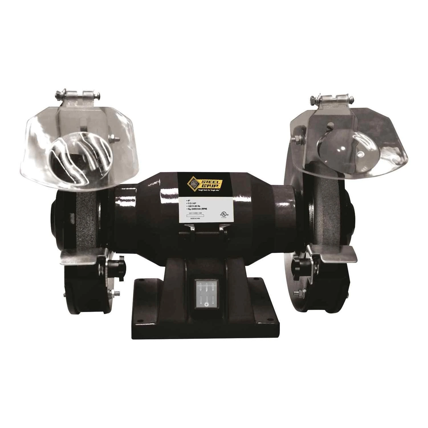 Steel Grip 6 in. Bench Grinder 1/3 hp 1.1 amps 3450 rpm