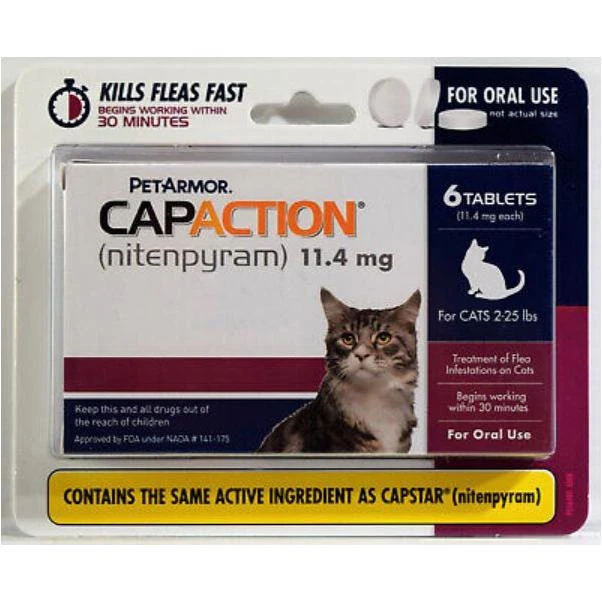 CAPACTION CAT FLEA TABLETS 6CT