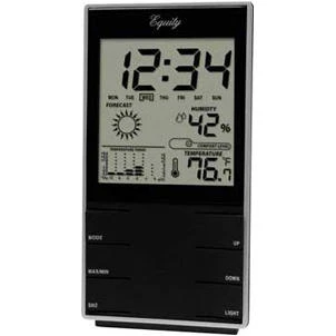 Equity By La Crosse 30220 Desktop Temperature Station With Time Alarm And Clock