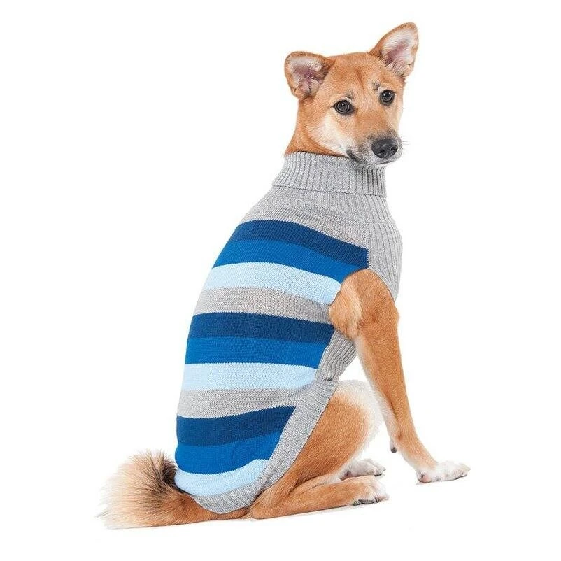 Best In Stripe Dog Sweater - Blue Color, X-small Size For Stylish Pets
