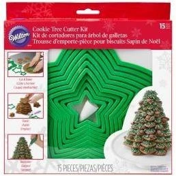 W5919 Christmas Cookie Tree Kit, 15-piece Set For Holiday Baking