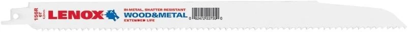 Lenox 22755OSB156R Reciprocating Saw Blade, 3/4 in W, 12 in L, 6 TPI, Bi-Metal Cutting Edge