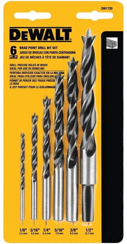 BIT DRILL SET BRAD POINT 5 PC