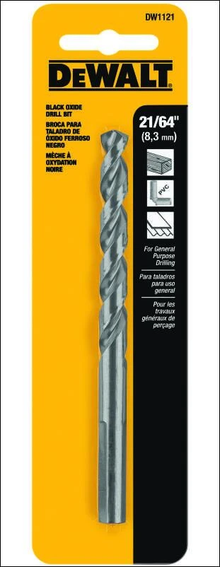 DRILL BIT BLACK OXIDE 21/64 IN