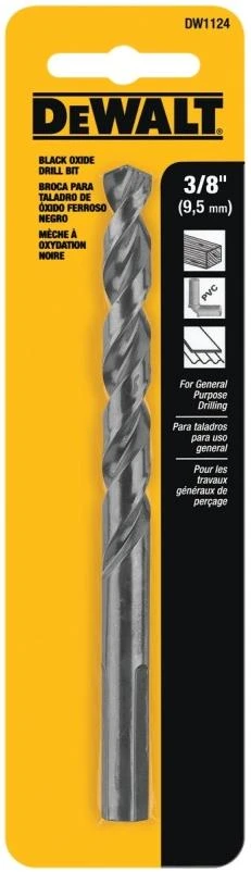 DRILL BIT BLACK OXIDE 3/8IN