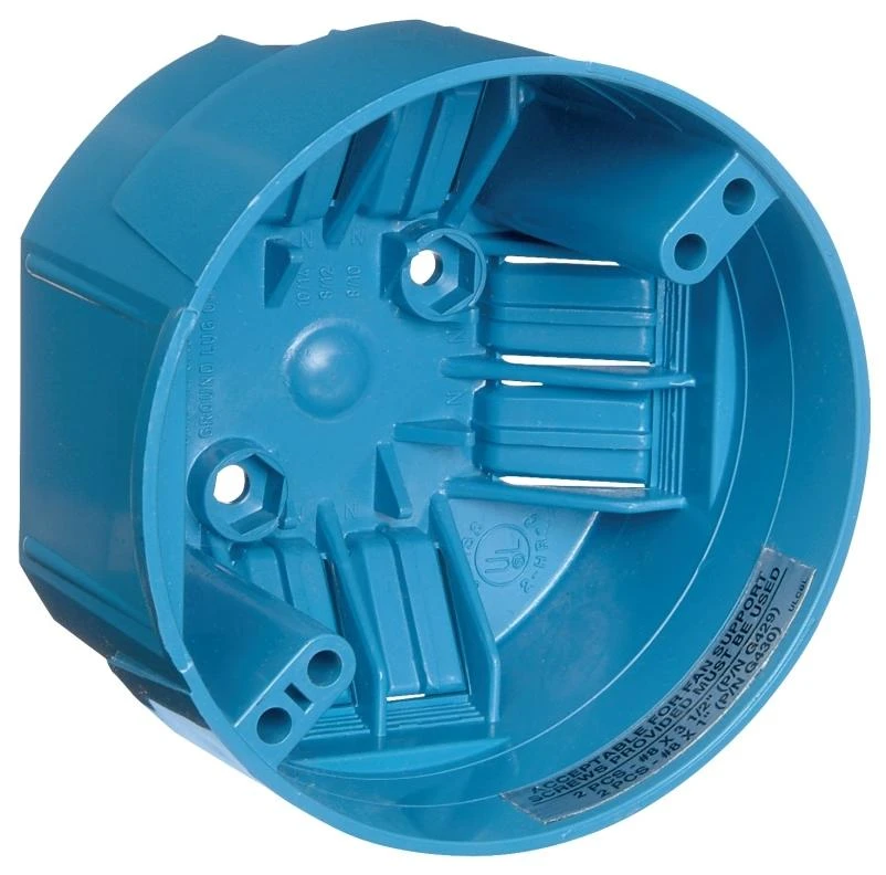 Carlon B720R-SHK Ceiling Fan Box, 2-5/16 in D, 1 -Gang, PVC, Blue ...