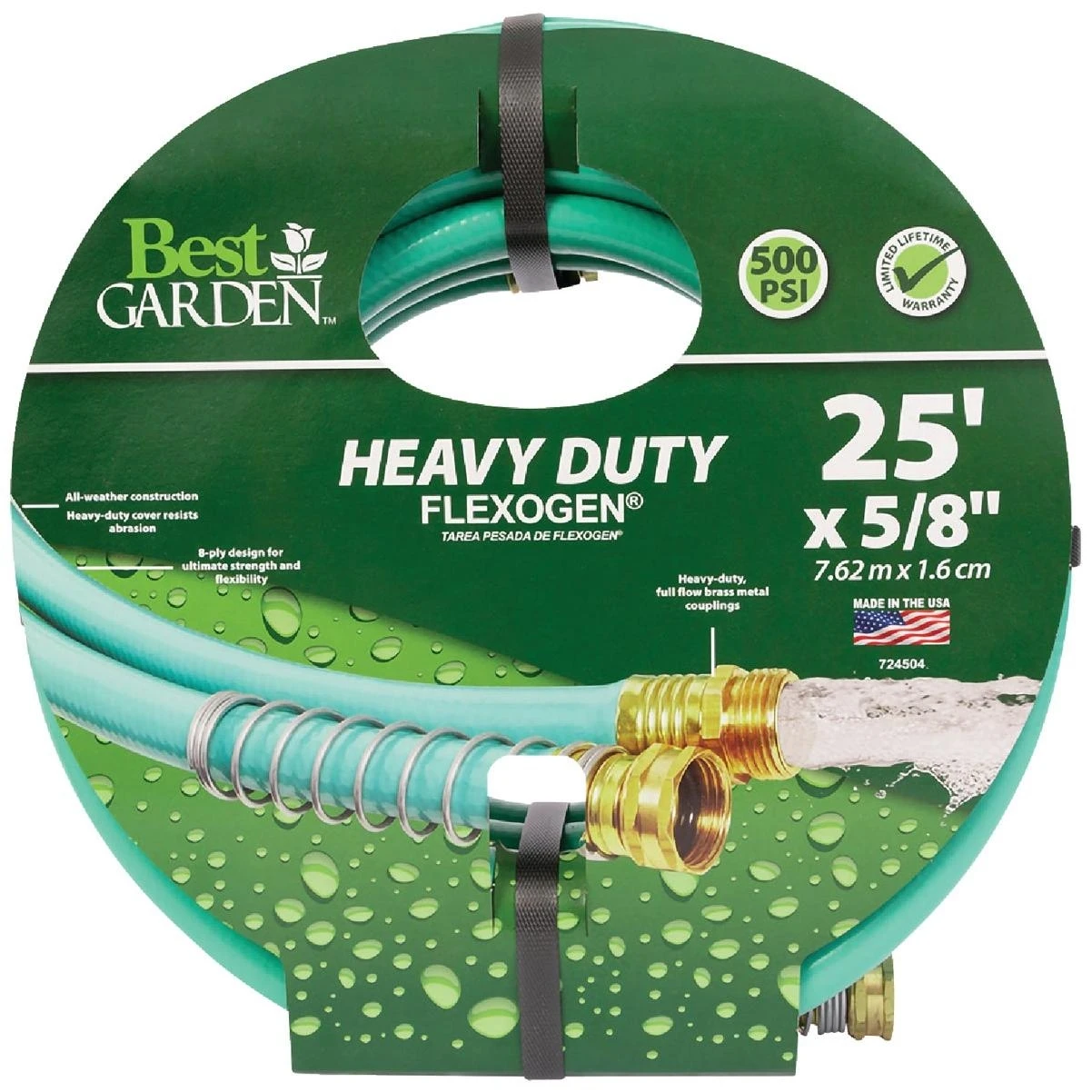 Flexogen Heavy-duty Garden Hose 5/8" X 25'