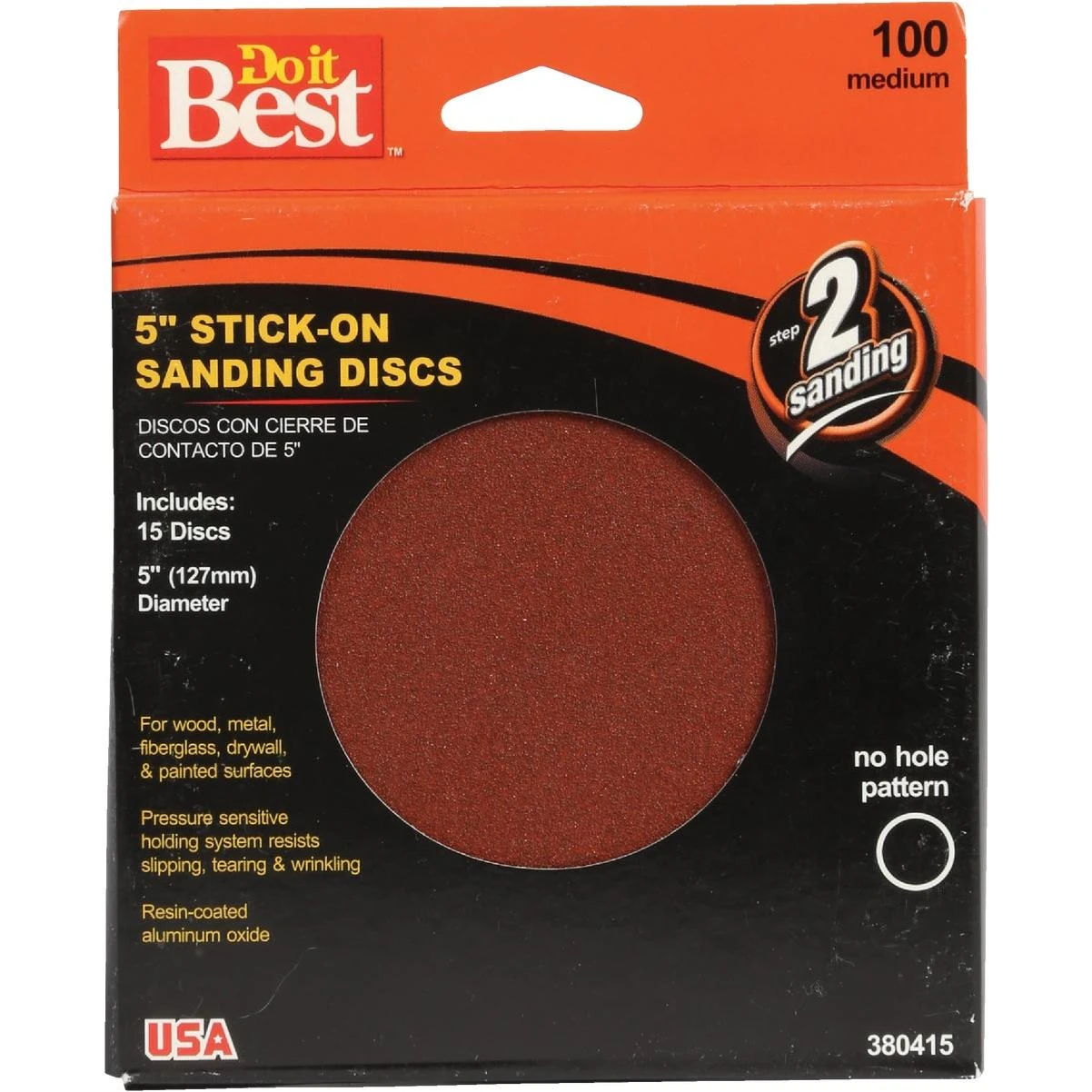 Do it Best 5 In. 100 Grit Stick-On Sanding Disc (15-Pack)