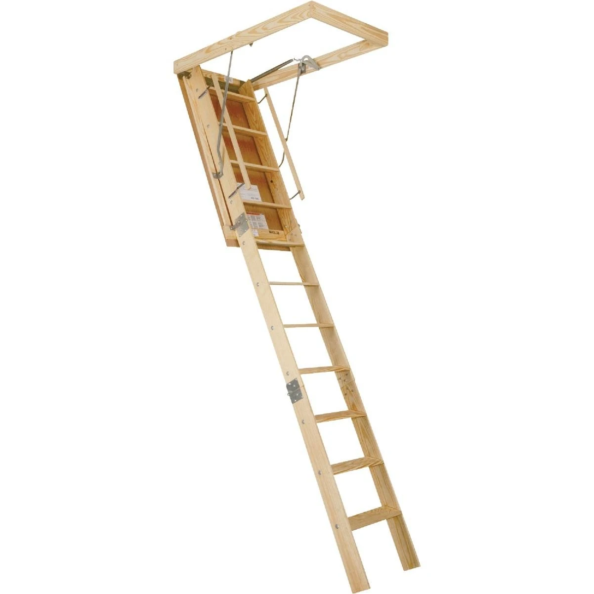 Louisville Big Boy 7 Ft. to 8 Ft. 9 In. 30 In. x 60 In. Wood Attic Stairs, 350 Lb. Load