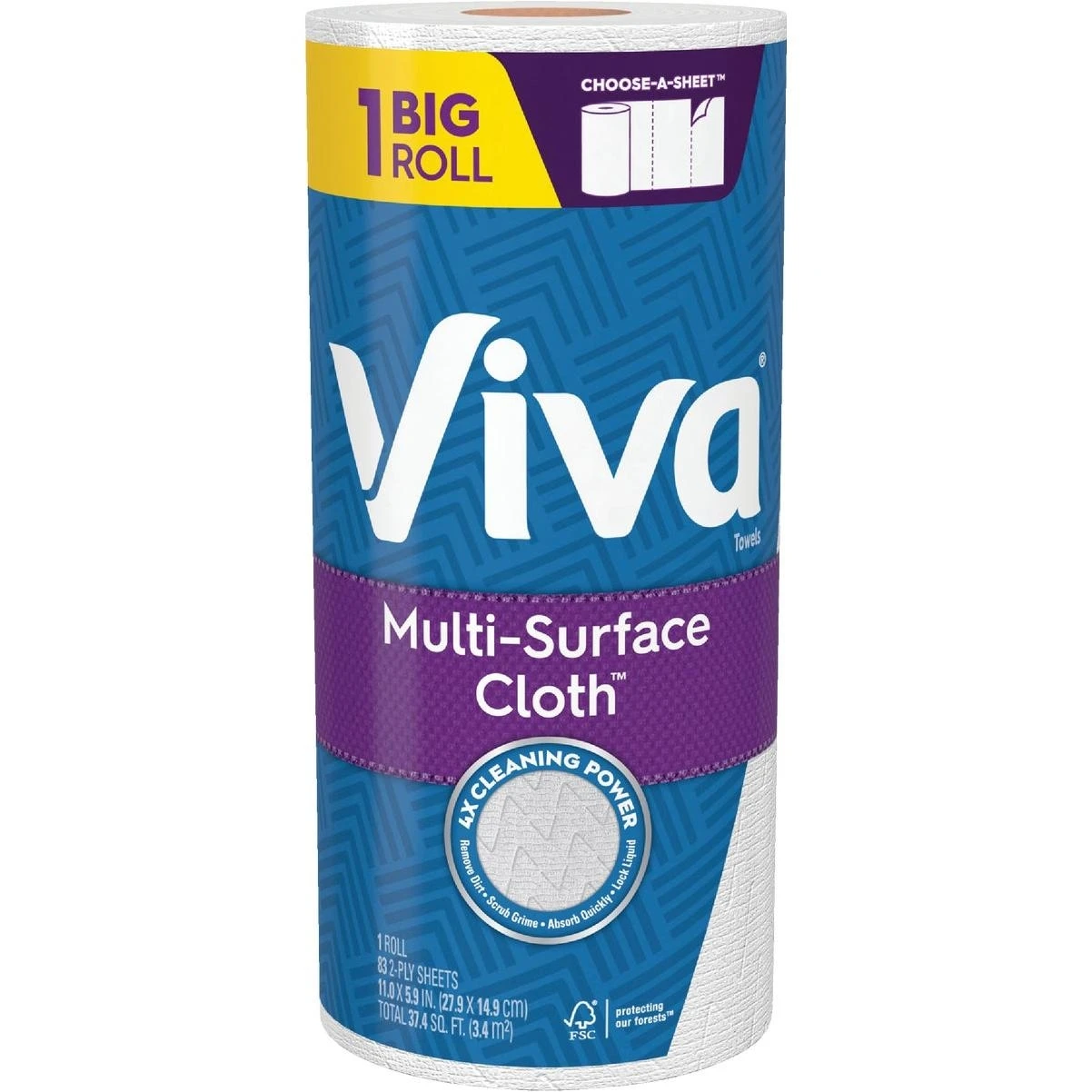 Viva Multi-Surface Cloth Paper Towel (1 Double Roll)