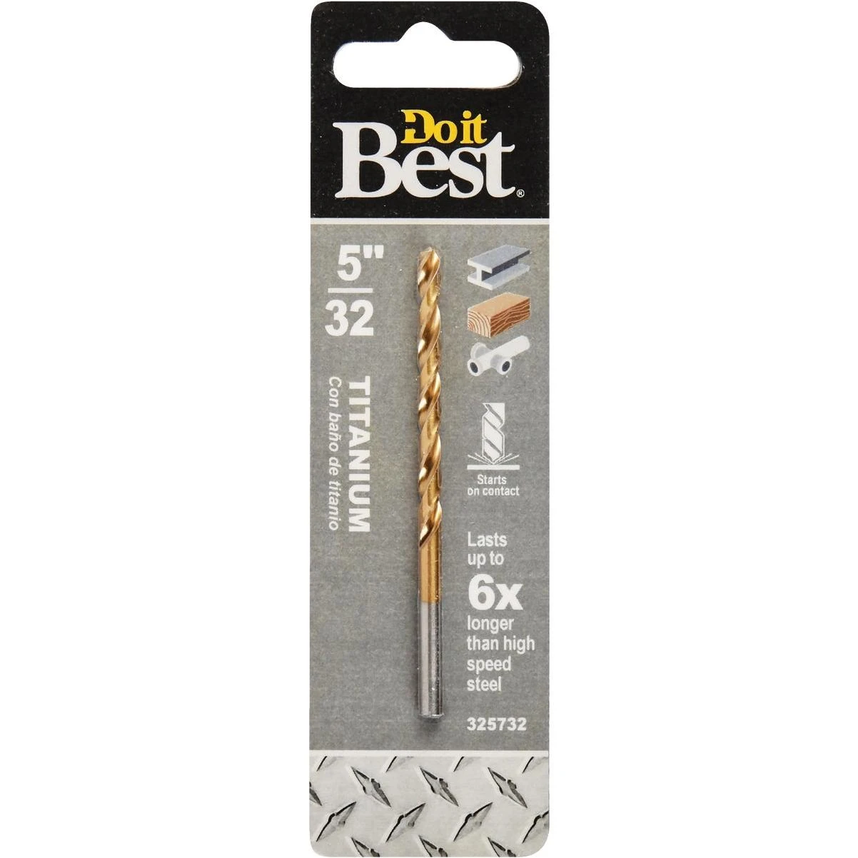 Do it Best 5/32 In. Titanium Drill Bit