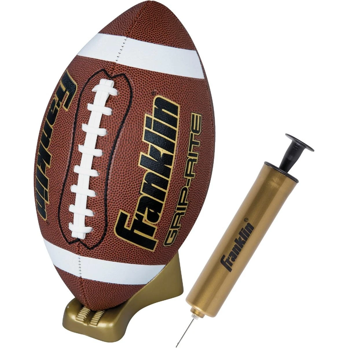 Youth Franklin Sports Official Grip-rite Pump And Tee Football Set - Model 96695