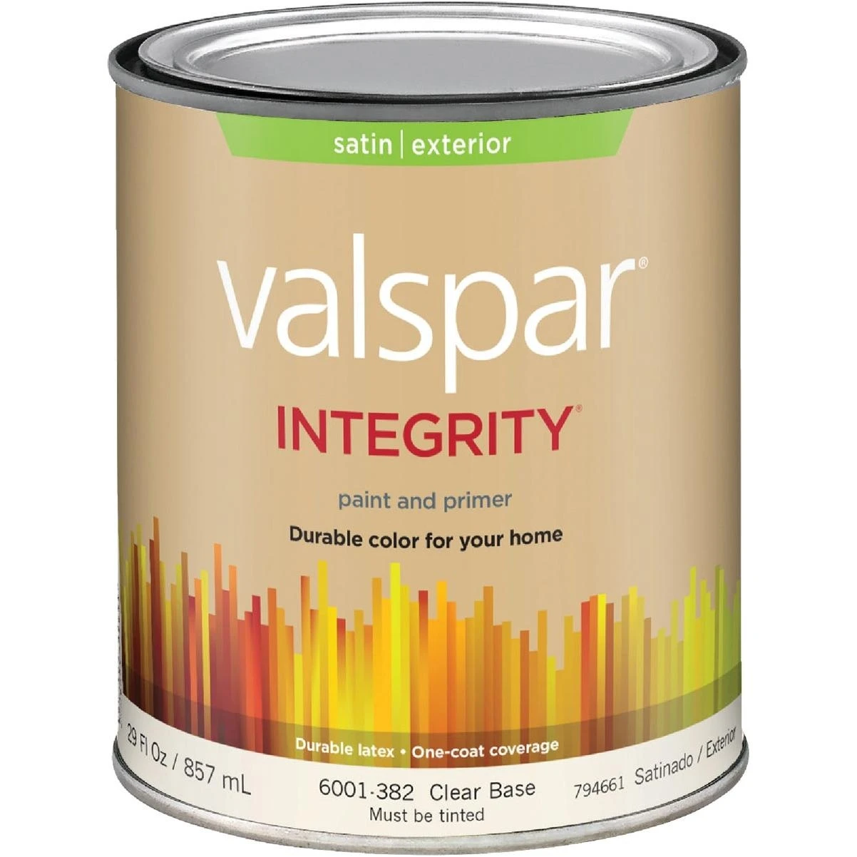 Latex Paint And Primer Satin Exterior House Paint, Clear Base, 1 Quart