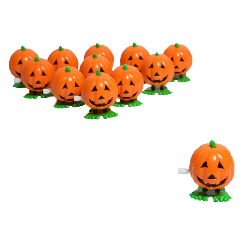2 Inch Wind-up Pumpkin Toy For Halloween Decorations And Fun