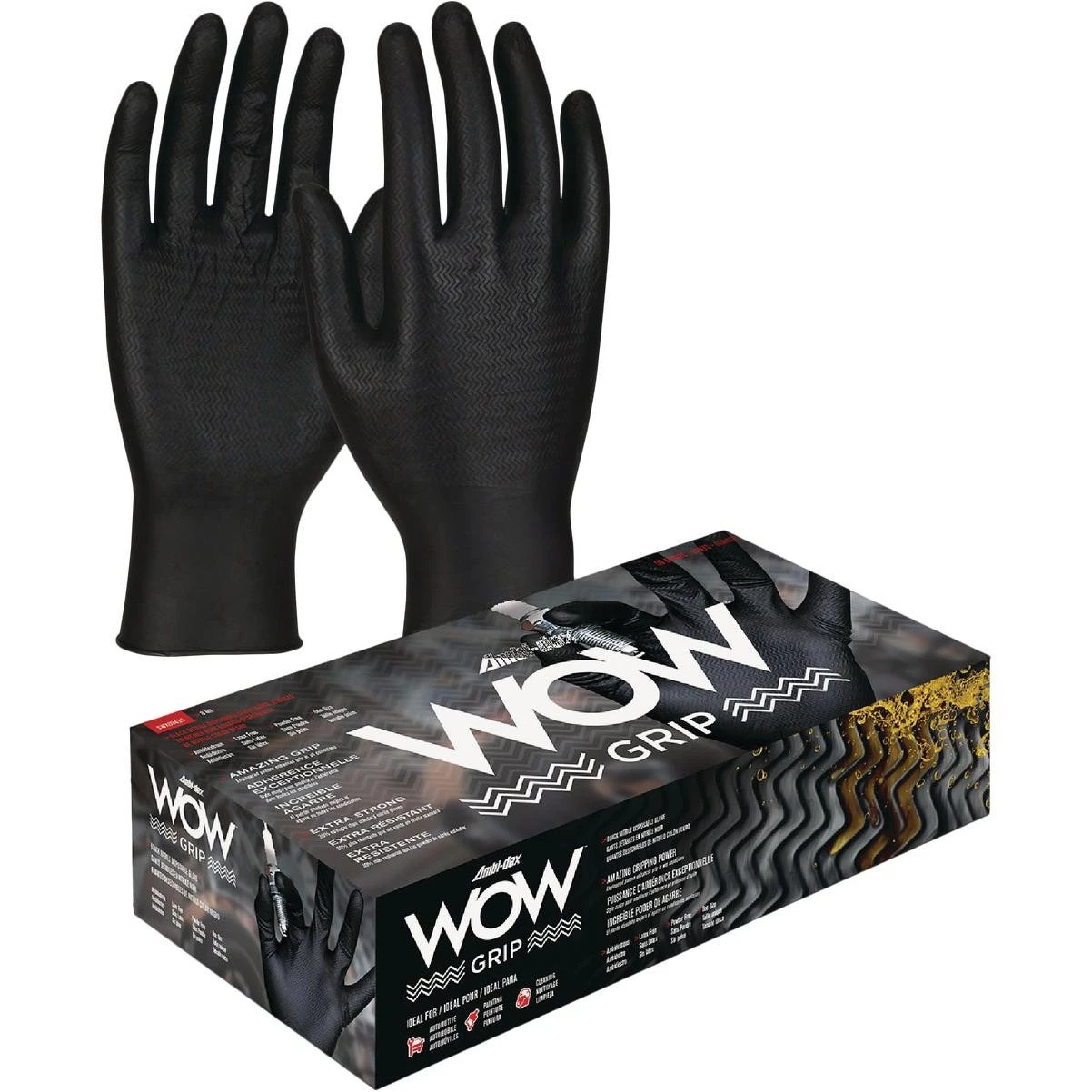 Safety Works Ambi-dex WOW Grip Large Nitrile Disposable Automotive Glove (100-Pack)