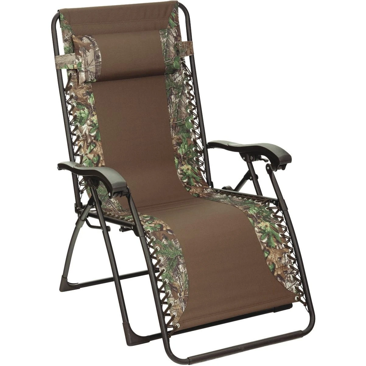 Outdoor Expressions RealTree Zero Gravity Relaxer Brown/Green Camo Convertible Lounge Chair